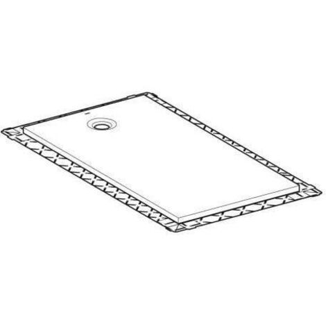 Geberit Rechteckduschwanne Olona 80x100 cm, Höhe 4 cm, Ablauf