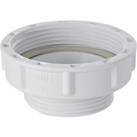 Geberit Reduktion mit Flachdichtung Rohrgewinde G 2"xRohrgewinde G 1 1/2", Alpinweiß