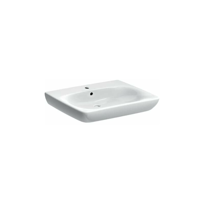 

Renova Nr. 1 Comfort, lavabo, accesible para sillas de ruedas, 650x550mm, con agujero para grifo, con rebosadero, blanco, 258565, color: Blanco