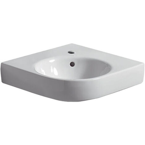 Geberit Renova Nr.1 Comprimo Nouveau lavabo d'angle, 50cm,