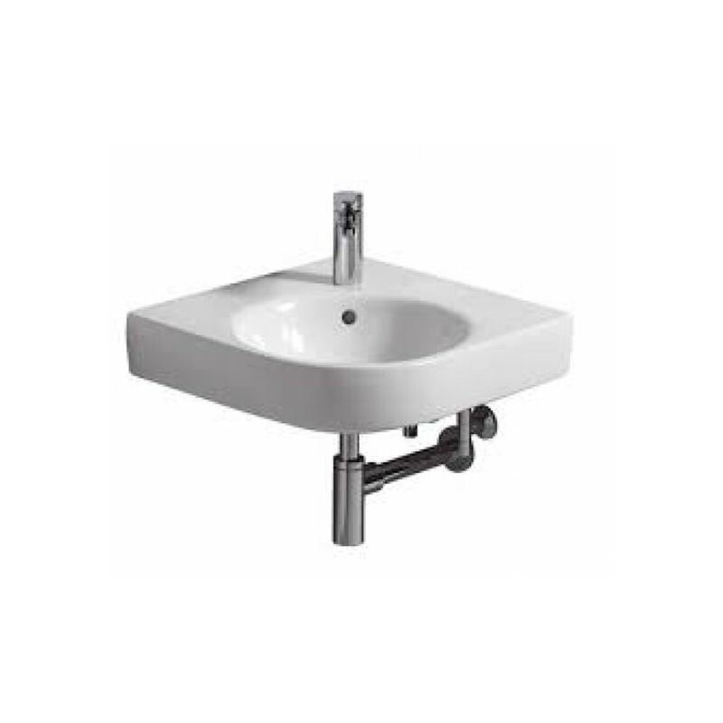 

Renova Nr.1 Comprimo Nuevo lavabo de esquina, 50cm, 226150, color: Blanco, con KeraTect - 226150600 - Keramag