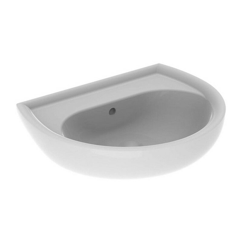 

Lavabo Geberit RENOVA 600x490mm sin orificio para grifería con rebosadero blanco KT