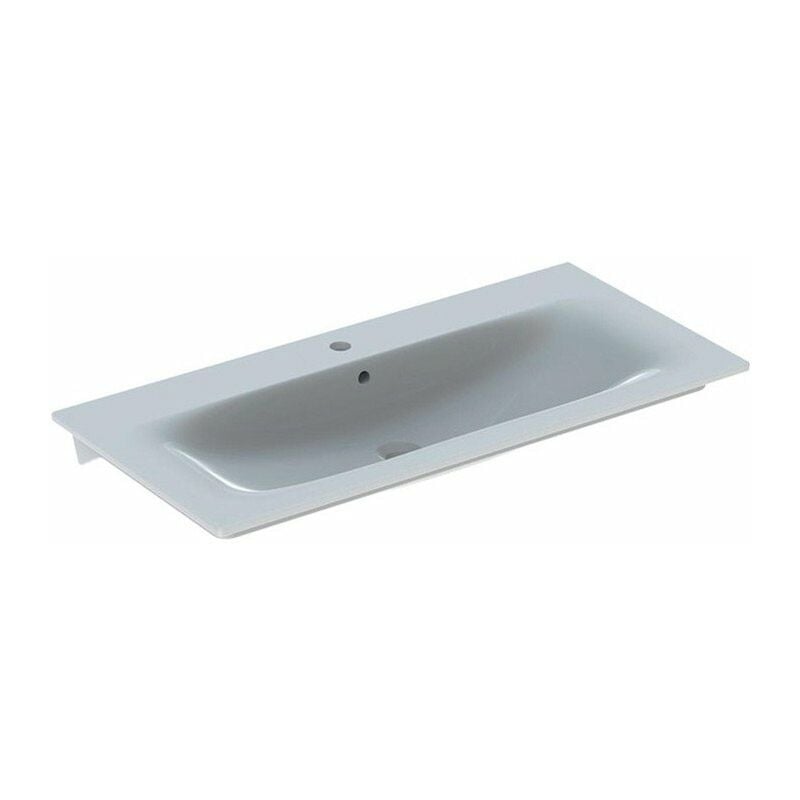 

Lavabo Renova Plan, 100x48cm, orificio central para grifería, Blanco - Geberit