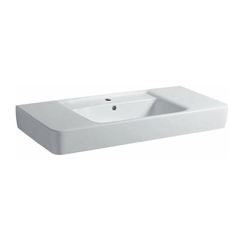 

Lavabo Renova Plan con balda, 100x48cm, orificio para grifo central, balda a ambos lados, Blanco - Geberit