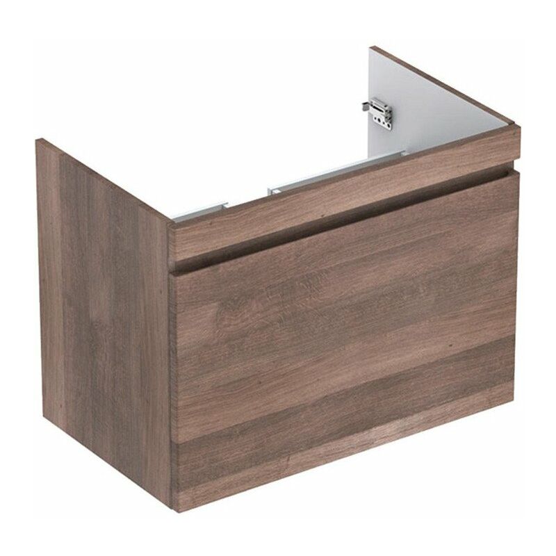 

Mueble bajo lavabo para mueble Geberit Renova Plan, con un cajón y un cajón inglés: Ancho 78,8cm, Alto 58,5cm, Fondo 47,3cm, Roble / Lámina