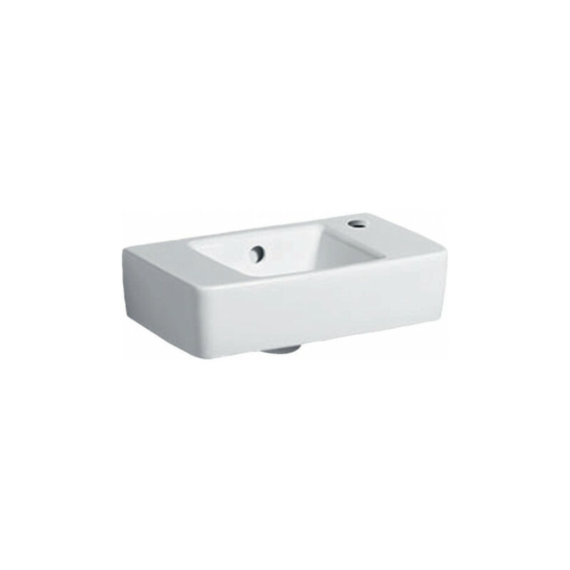 Geberit - Lave-mains Renova Compact, Blanc, 40x15x25cm, trou de robinetterie à droite