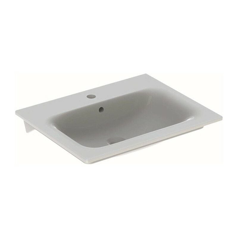 

Lavabo Geberit Renova Plan, 60x48cm, orificio central para grifería, Blanco