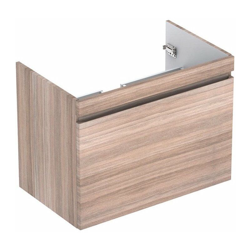 

Mueble bajo lavabo para mueble Geberit Renova Plan, con un cajón y un cajón inglés: Ancho 78,8cm, Alto 58,5cm, Fondo 47,3cm, Olmo / Lámina decorativa