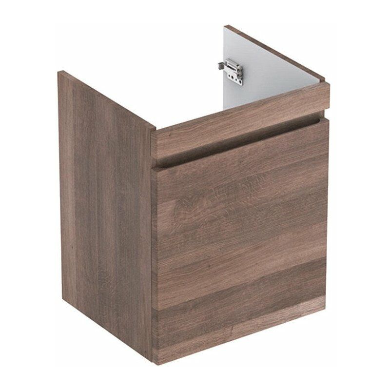 

Mueble bajo lavabo Renova Plan, con un cajón y un cajón inglés: Ancho 48cm, Alto 58,6cm, Fondo 40cm, Roble / Film decorativo estructurado - Geberit