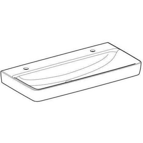 Geberit Renova Plan, Aufsatz-Waschtisch , 100x48 cm, 2