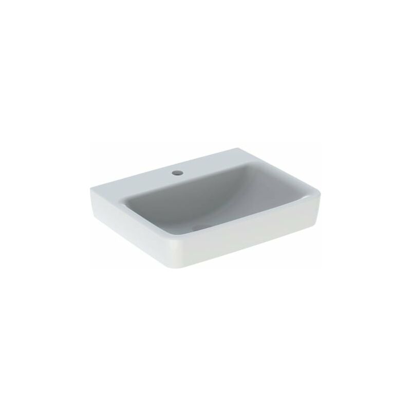 

Geberit Renova Plan, lavabo, 55x44 cm, 1 agujero de grifo, sin rebosadero, 501633, color: Blanco - 501.633.00.1