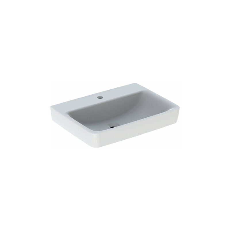 

Geberit Renova Plan, lavabo, 65x48 cm, 1 agujero de grifo, sin rebosadero, 501641, color: Blanco - 501.641.00.1