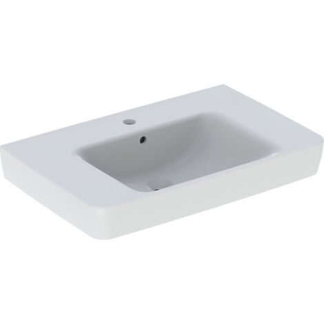 Geberit Renova Plan, lavabo à poser avec tablette, 75x48 cm, 1