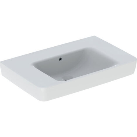 Geberit Renova Plan, lavabo avec tablette, 75x48 cm, sans trou
