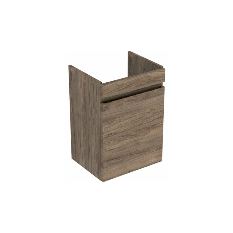 

Geberit Renova Plan mueble para lavabo con enjuague manual, 1 puerta, 43,5x66x34,5cm, 501903, color: Nogal americano / lámina estructurada