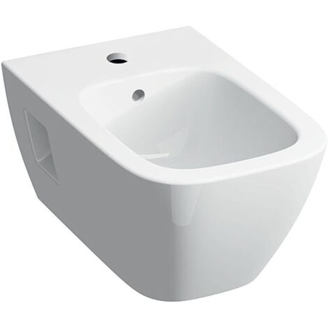 Geberit Renova Plan Wandbidet teilgeschlossene Form, Tiefe 54cm, Überlauf sichtbar, Weiß