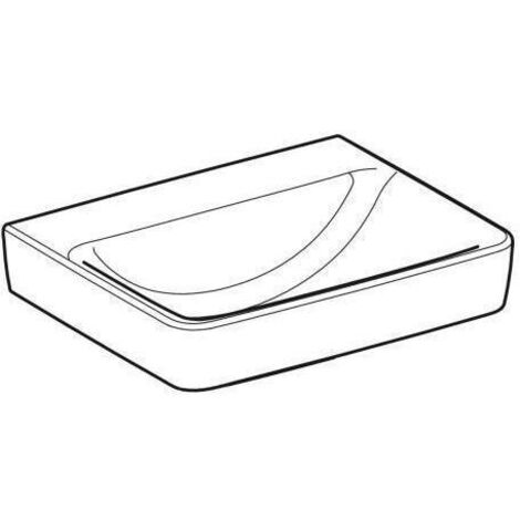 Geberit Renova Plan, Waschtisch, 55x44 cm, ohne Hahnloch, ohne