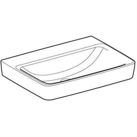 Geberit Renova Plan, Waschtisch, 65x48 cm, ohne Hahnloch, ohne