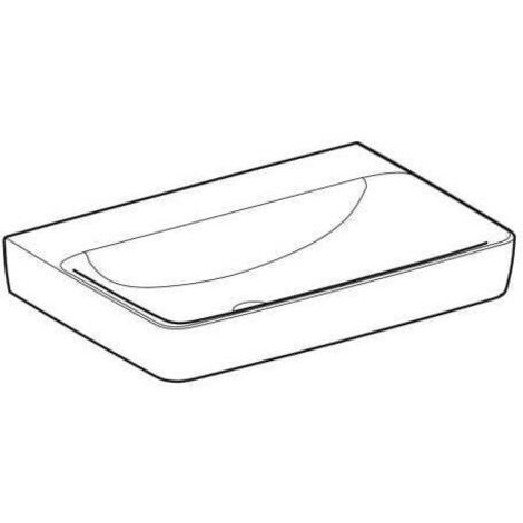 Geberit Renova Plan, Waschtisch, 70x48 cm, ohne Hahnloch, ohne