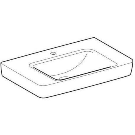 Geberit Renova Plan, Waschtisch mit Ablagefläche, 75x48 cm, 1