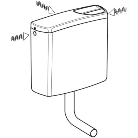 Geberit - Réservoir de chasse d’eau AP140, Dualflush, blanc alpin 140.314.11.1