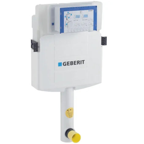 Geberit – Réservoir de chasse d'eau encastré 12 cm – Volume 6/3 litres – Pression dynamique 0.1-10 bar – Compatible WC suspendus et au sol