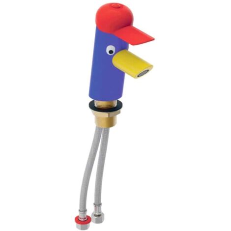 Geberit – Robinet de lavabo pour enfants multicolore – Mitigeur monocommande en laiton – Clapet anti-retour intégré – Débit 5,7 l/min - 571600000