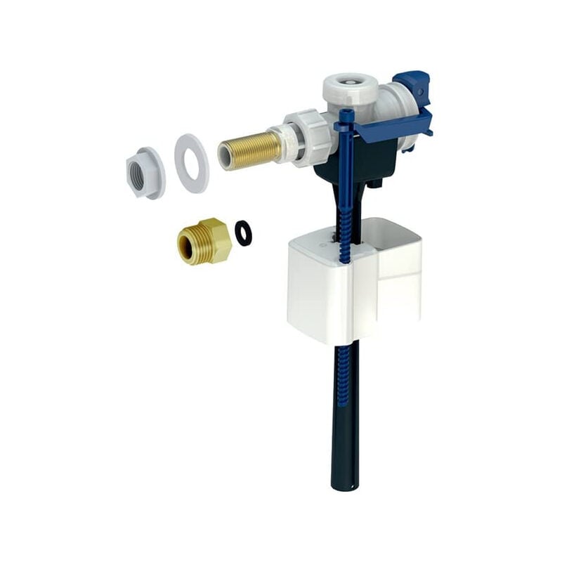 Geberit - robinet flotteur type 333 m. raccord latéral 3/8 et 1/2 raccord est en laiton sourcing 136.740.00.3