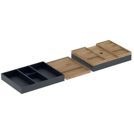 Geberit Schubladeneinsatz-Set für Waschtischunterschrank 502353001 120 cm breit, für obere Schublade, bambus