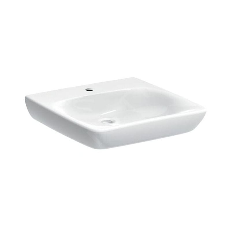 Geberit - Selnova Comfort - Lavabo 550x550 mm, pour personne à mobilité réduite, avec un trou de robinetterie, sans trop-plein,