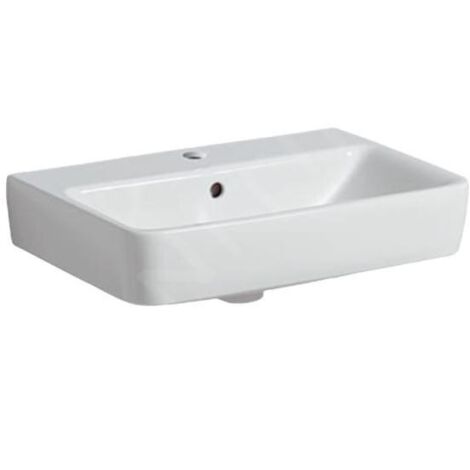 Geberit Selnova Compact - Lavabo 550x370 mm, avec un trou de robinetterie, avec trop-plein, blanc 501.509.00.7