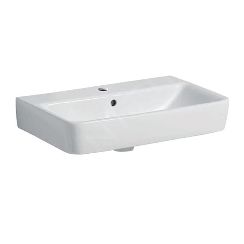 Selnova Compact - Lavabo 600x370 mm, avec un trou de robinetterie, avec trop-plein, blanc 501.511.00.7 - Geberit
