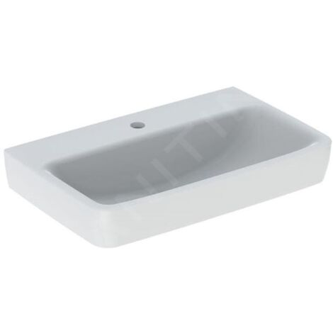 Geberit Selnova Compact - Lavabo 650x400 mm, sans trop-plein, trou pour robinetterie, blanc 501.891.00.7