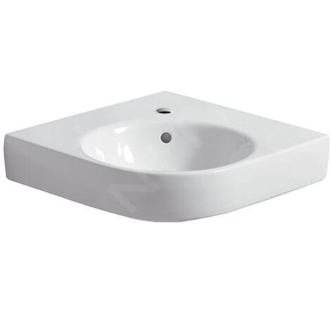 Geberit Selnova Compact - Lave-main d’angle 695x615 mm avec un trou pour mitigeur, blanc 501.508.00.7