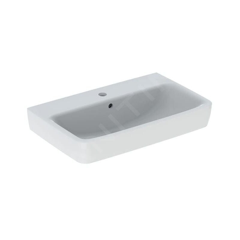 Selnova Compact - Lavabo 650x400 mm, avec trop-plein, trou pour robinetterie, blanc 501.890.00.7 - Geberit