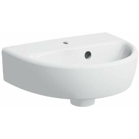 Geberit Selnova - Handwaschbecken 36x29 cm, mit 1 Hahnloch, mit Überlauf, Weiß 500.320.01.7