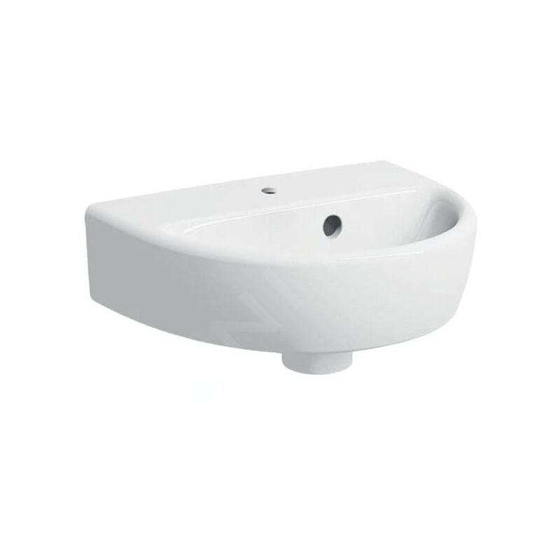 Geberit - Selnova - Lave-mains 360x290 mm, avec un trou de robinetterie, avec trop-plein, blanc 500.320.01.7
