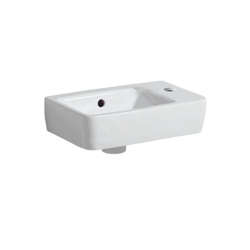 Geberit - Selnova - Lave-mains 400x250 mm, avec un trou de robinetterie à droite, avec trop-plein, blanc 501.517.00.7