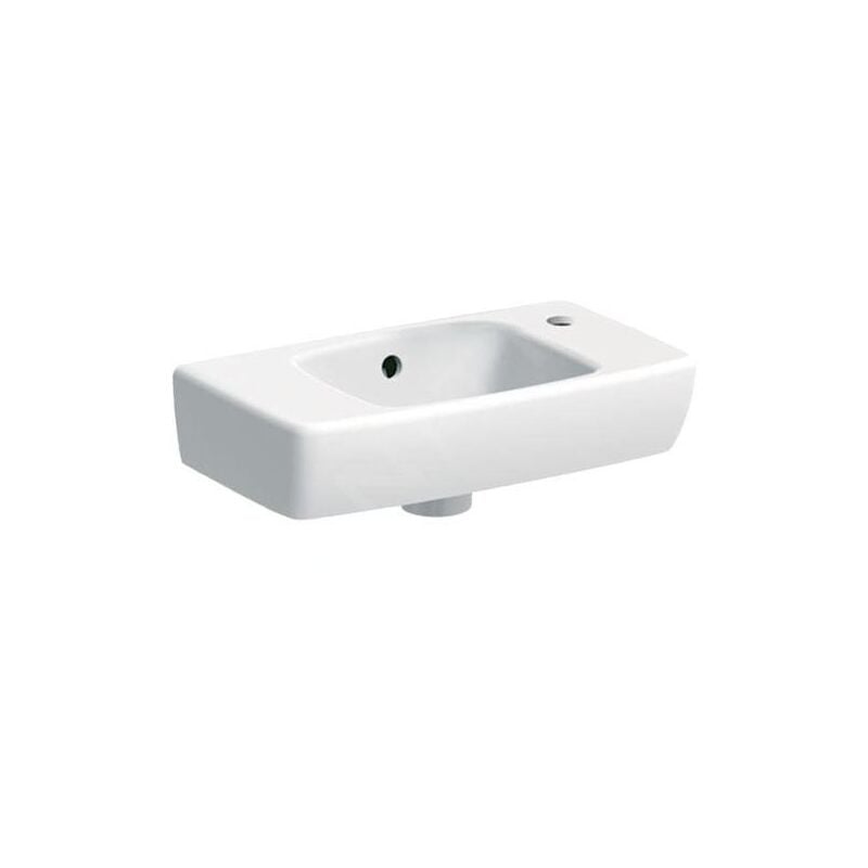 Geberit - Selnova - Lave-mains 450x250 mm, avec un trou de robinetterie à droite, avec trop-plein, blanc 500.318.01.5