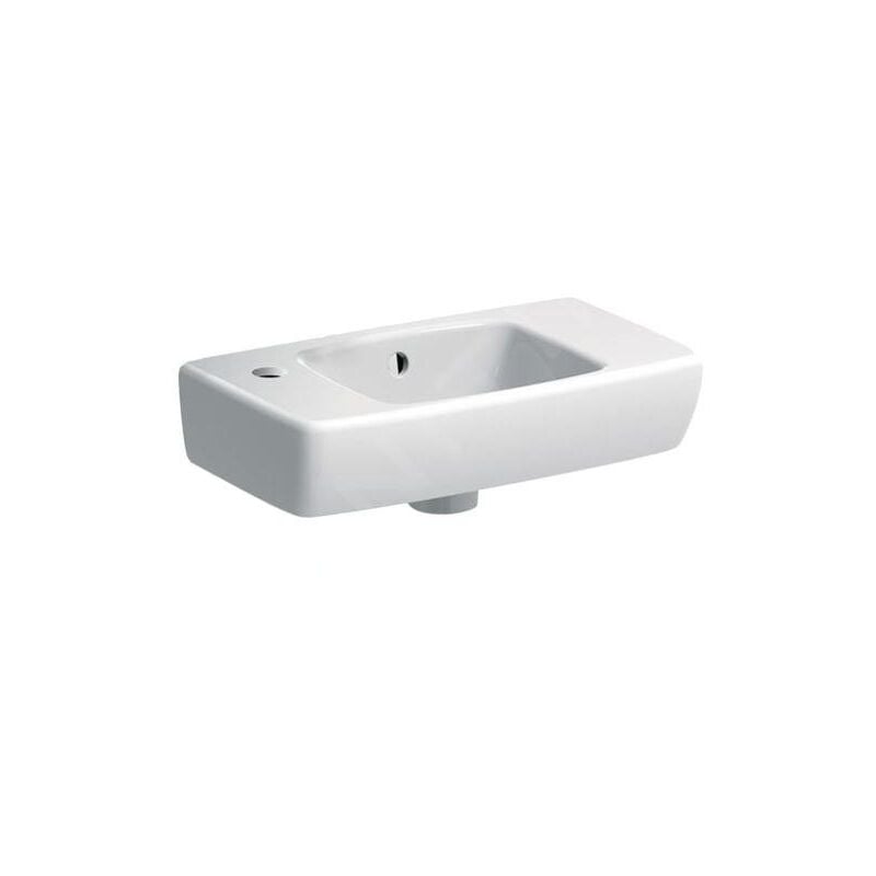 Geberit - Selnova - Lave-mains 450x250 mm, avec un trou pour mitigeur à gauche, avec trop-plein, blanc 500.319.01.5
