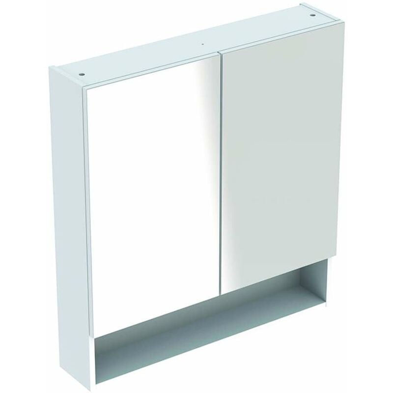 Geberit Selnova Square - Armoire de toilette 85x59x18 cm, 2 portes, blanc brillant 501.264.00.1
