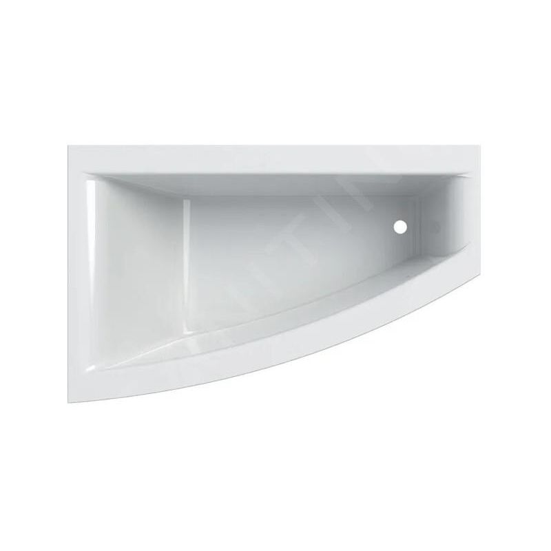 Geberit - Selnova Square - Baignoire asymétrique 1600x1000x470 mm, gauche, blanc 554.292.01.1