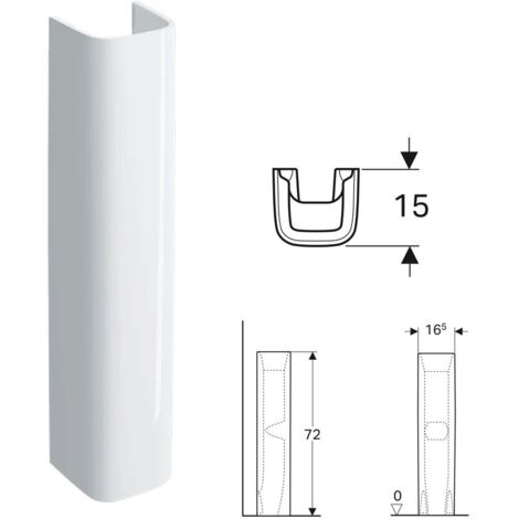 Geberit SELNOVA SQUARE colonna per lavabo, colore bianco finitura lucido 500.342.01.1