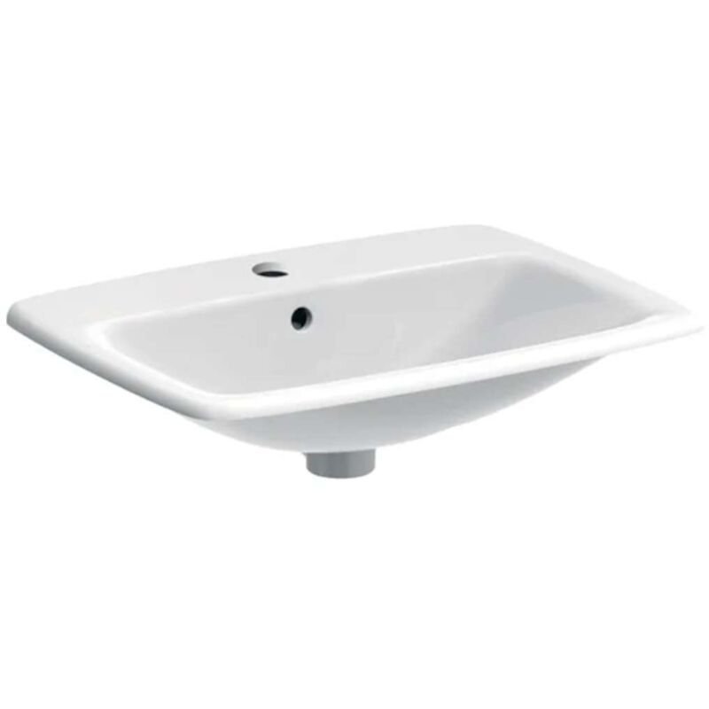 Selnova Square - Lavabo 60x45 cm, avec trop-plein, trou pour robinetterie, blanc 500.307.01.7 - Geberit