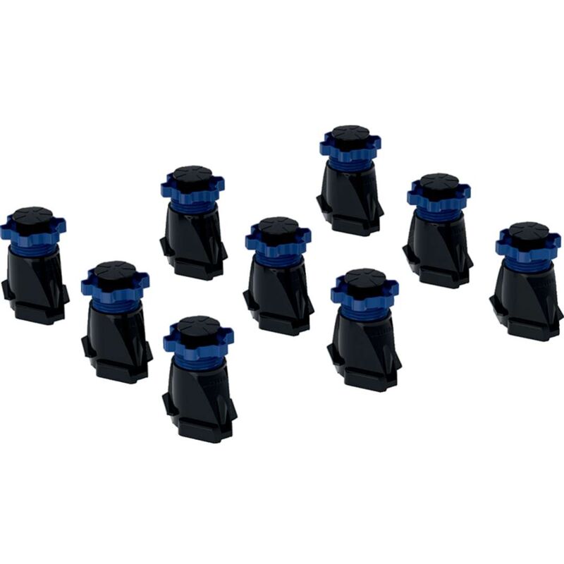 Geberit Accessoires - Pieds, 9 pièces, hauteur 9-21 cm, la longueur du receveur jusqu'à 1400 mm 554.953.00.1