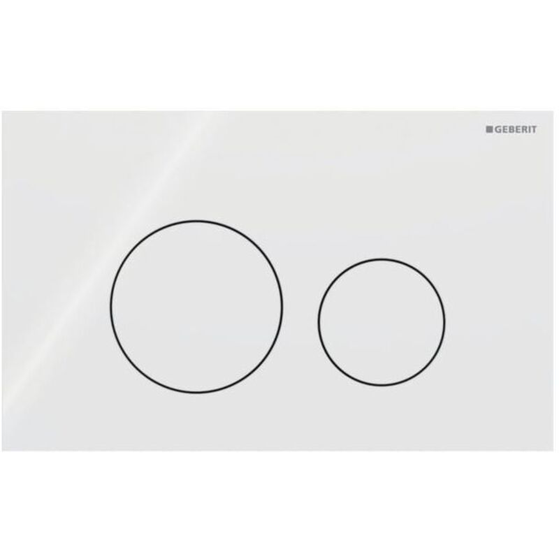 Geberit Sigma 40 Round Betätigungsplatte 115628si1 Round, Weiß, Für 2-mengen-spülung, Round
