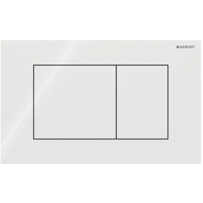 Geberit Sigma 40 Square Betätigungsplatte 115629si1 Square, Weiß, Für 2-mengen-spülung, Round