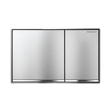 Geberit Plaque de commande  Sigma60 pour rinçage 2 volumes, montage encastré, Coloris: chromé brossé / chromé brillant - 115.640.GH.1