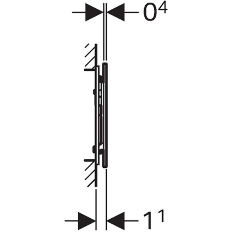 Geberit Sigma70 Plaque de Déclenchement pour 2 Volumes de Rinçage Plomberie, sanitaires Acier Inox, Bricolage