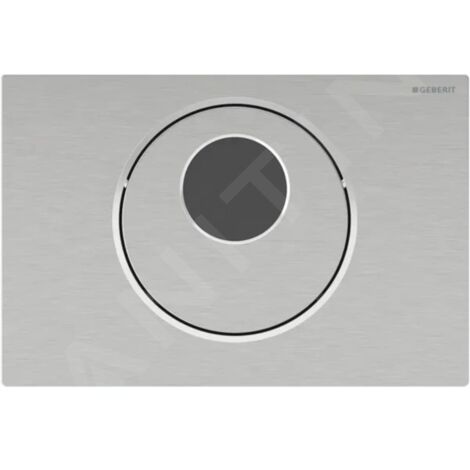 Geberit Sigma10 - Commande électronique de chasse d'eau, alimentation secteur, inox brossé 115.856.SN.6